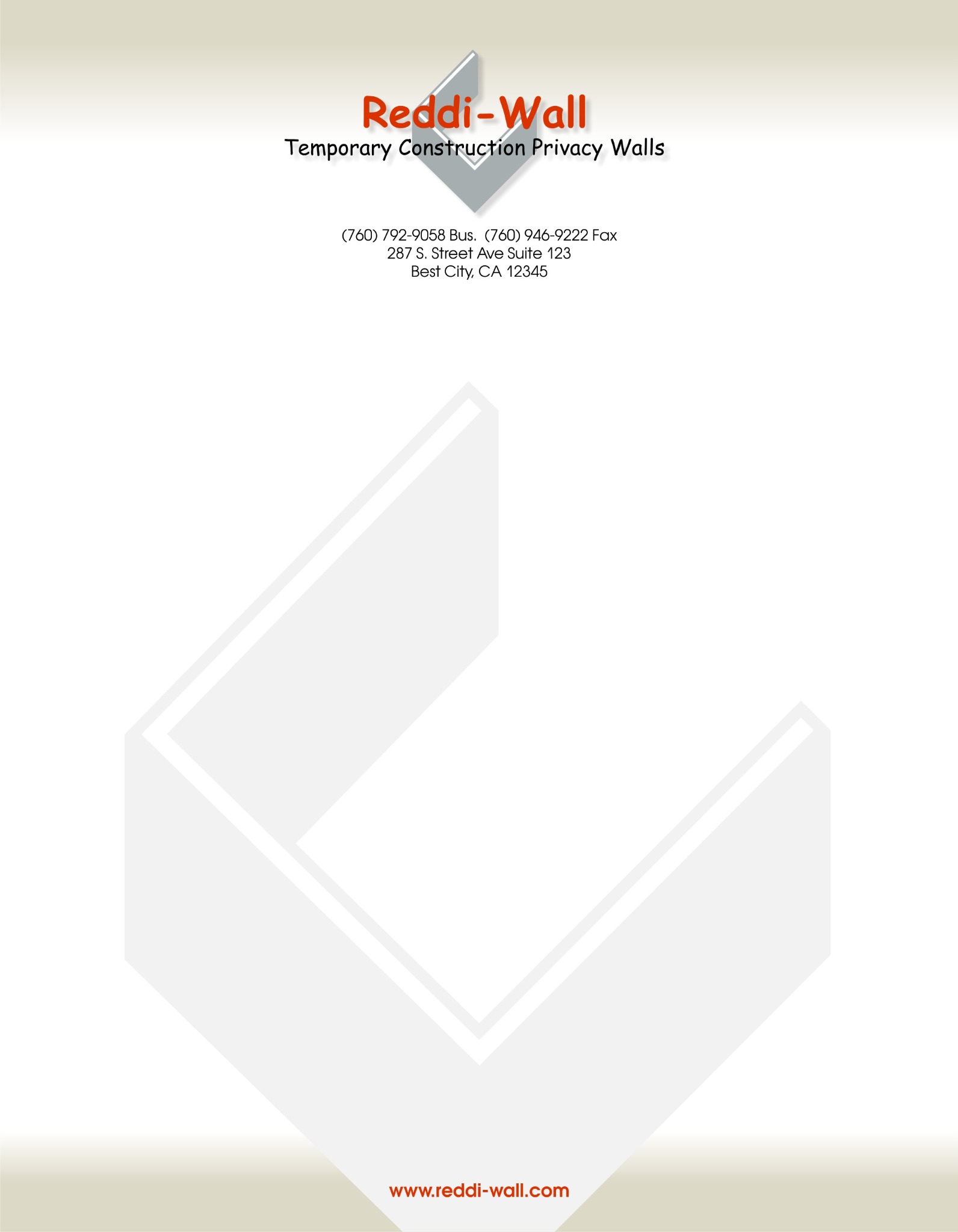Reddi‑Wall Letterhead