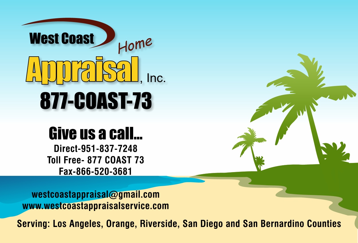 West Coast Appraisal postcard